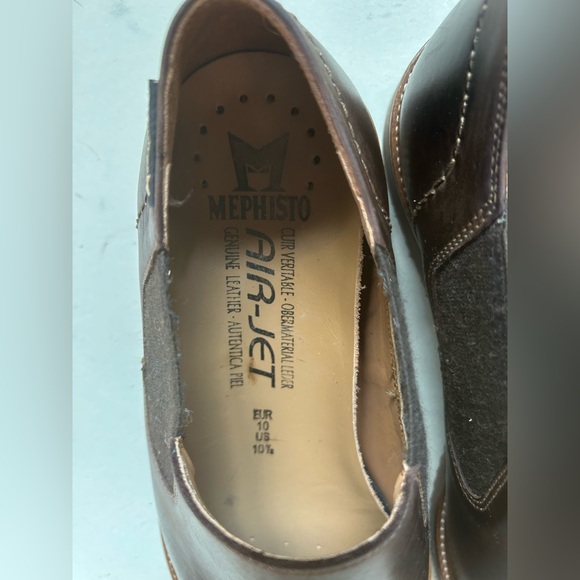 Mephisto Men's Dark Brown Leather Slip-Ons - Picture 10 of 11